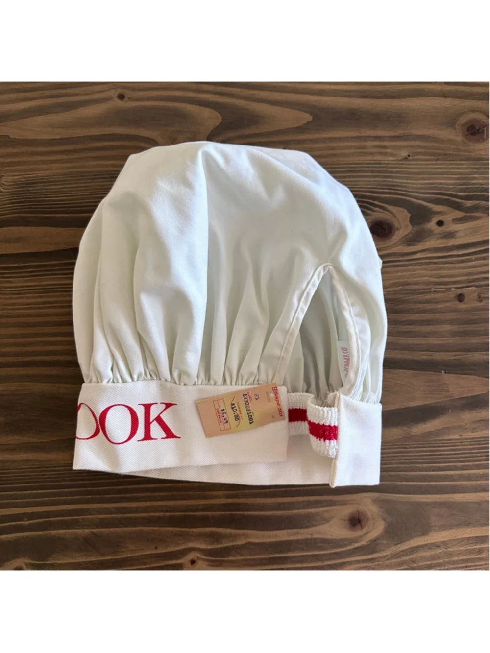 Vintage Kiss The Cook Chef Hat White Red Myra Colby Novelty Kitchen